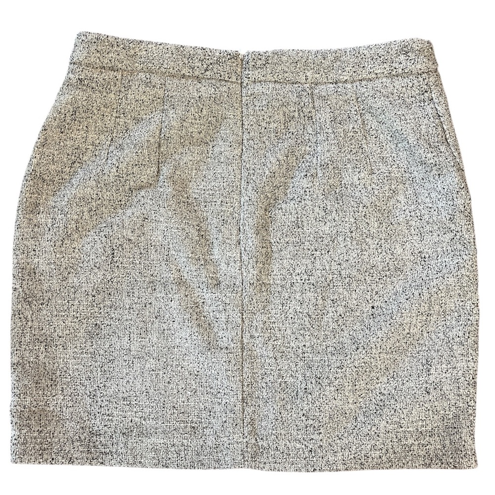 H&M Gray,Black & White Tweed Mini Pencil Skirt w/pockets & button detail Size 14 - Picture 3 of 14